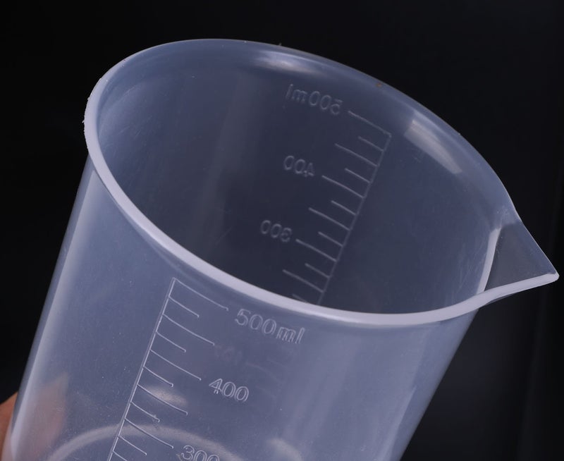 Shapenty 5 Sizes 50ml / 100ml /250ml /500ml /1000ml Capacity Clear Plastic Graduated Measuring Beaker Set Liquid Cup Container, 5PCS - Image 5